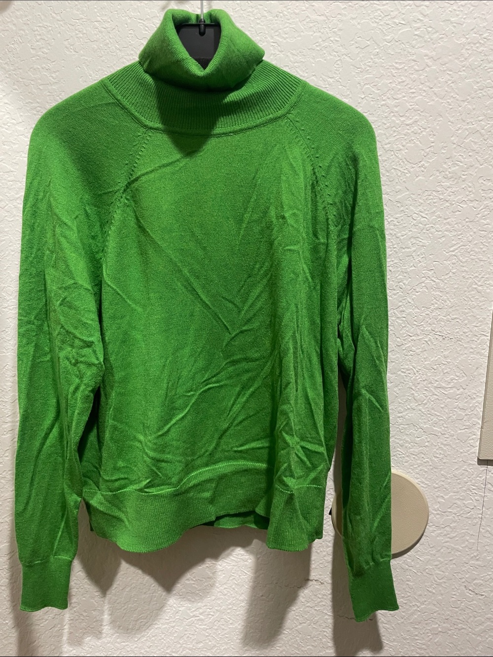 Mango Bright Green Turtleneck Sweater